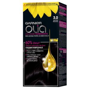 Vopsea fara amoniac Garnier Olia, 3.0 Saten Inchis, 112ml