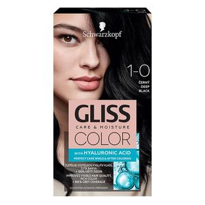 Vopsea de par Schwarzkopf Gliss Care&Moisture Color, 1-0 Deep Black, 142.5ml