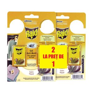 Gel antimolii Raid Cedru, 2 la pret de 1