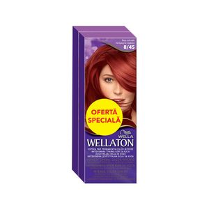 Vopsea pentru par Wellaton 8/45 Rosu, 100 ml, 1+1-50%