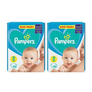 Scutece Pampers Active Baby Maxi Pack, marimea 2, 4 - 8 kg, 80 bucati x 2