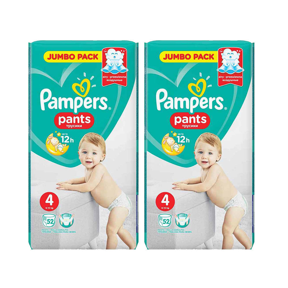 Scutece Chilotel Pampers Pants Maxi, Marimea 4, 9 - 15 Kg, 52 Bucati X ...