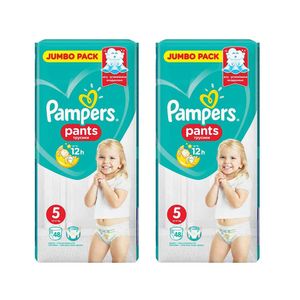 Scutece Chilotel Pampers Pants Junior, marimea 5, 12 - 17 kg, 48 bucati x 2