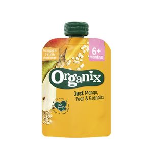 Piure de mango, pere si ovaz Organix, de la 6 luni, 100 g