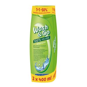 Sampon Wash&Go anti-dandruff, 400 ml, 1+1-50%