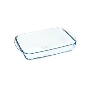 Vas dreptunghiular din sticla termoizolanta, 35 x 23 x 6 cm, 2.6 l