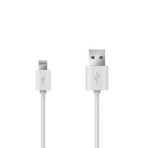 Cablu USB de date si incarcare Qilive cu conector lightning 1A alb