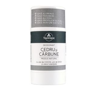 Deodorant 100% natural cu Cedru & Carbune, 60g