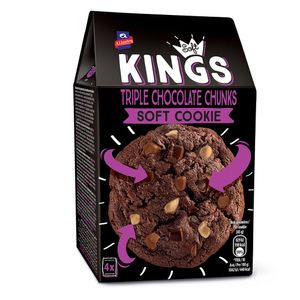 Fursecuri cu ciocolata asortata Soft Kings 180 g