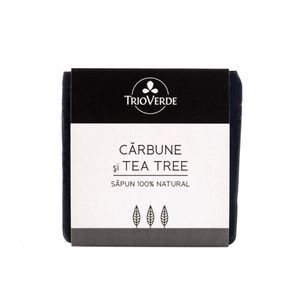 Sapun 100% natural cu Carbune & Tea Tree, 110g