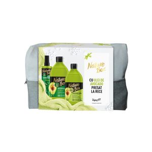 Pachet Nature Box Avocado sampon par 385 ml & conditioner 385 ml & tratament express 200 ml