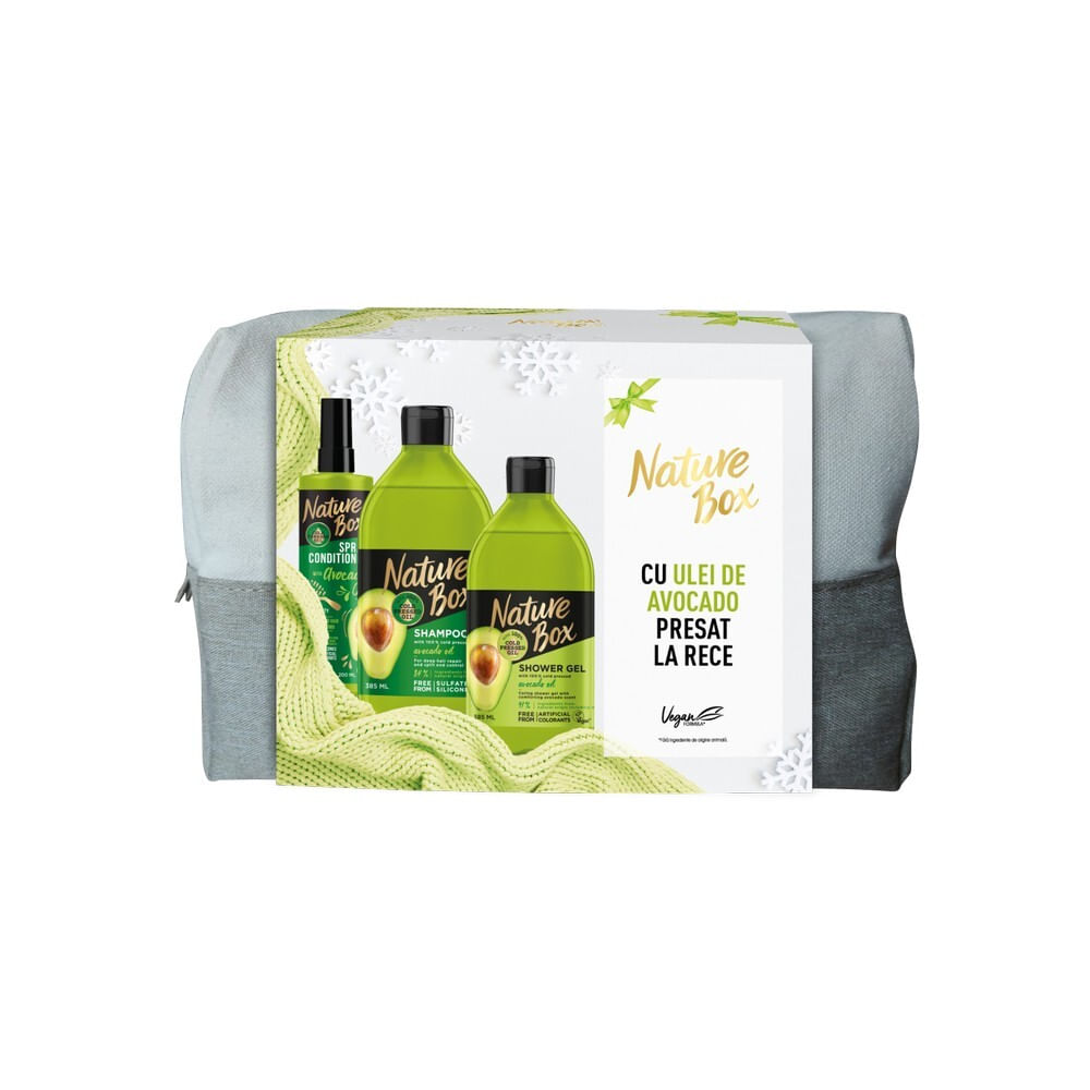 zarvă Fereastra lumii îmbrăţişare  Pachet Nature Box Avocado sampon par 385 ml & conditioner 385 ml &  tratament express 200 ml | Pret avantajos - Auchan.ro