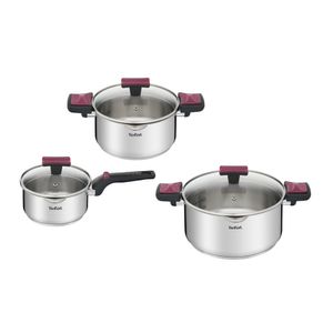 Set 6 piese din inox cu inductie Tefal