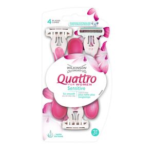 Aparat de ras Wilkinson Quattro Beauty, pentru femei, 3 bucati