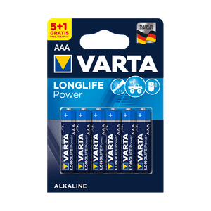 Pachet 6 baterii alcaline Varta Longlife Power AAA