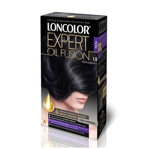 Vopsea  permanenta pentru par fara amoniac Loncolor Expert Oil Fusion, 1.9 Negru albastrui