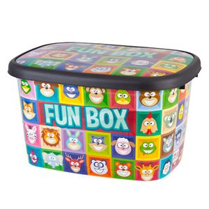 Cutie de depozitare Plastina decorata, 20 l, diverse modele