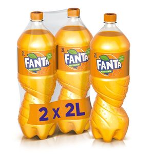 Bautura carbogazoasa Fanta Portocale, 2 x 2 l