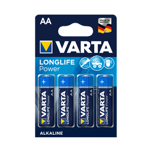 Pachet 4 baterii alcaline Varta Longlife Power AA