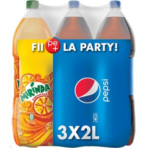 Bautura carbogazoasa Pepsi si Mirinda, 3 x 2 l