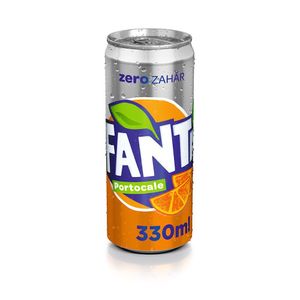 Bautura carbogazoasa Fanta Portocale, Zero Zahar, 0.33 l