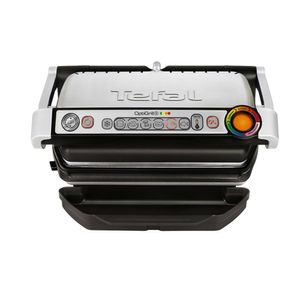Gratar electric Tefal OptiGrill Plus GC712D34, 2000W, 6 programe automate, 4 nivele de temperatura, argintiu/negru