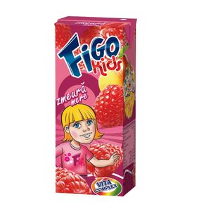 Bautura necarbogazoasa cu zmeura Figo Kids, 0.2 l
