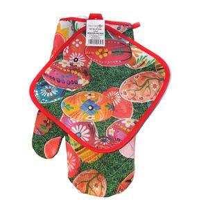 Set manusa de bucatarie si palmar Textibrod cu imprimeu de Paste, 20 x 30 cm
