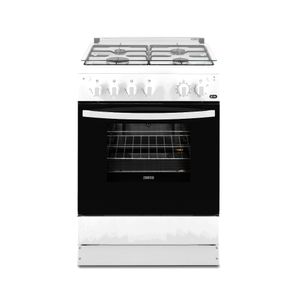Aragaz Zanussi ZCG612H1WA alb pe gaz cu 4 arzatoare