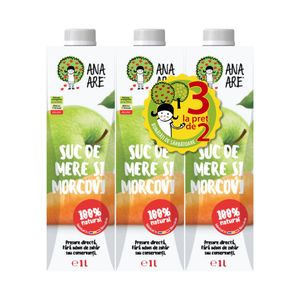 Suc de mere si morcovi Ana Are, 3 x 1 l