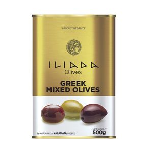 Mix masline verzi si Kalamata Iliada, 500 g