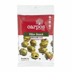 Masline cu chili fara samburi Carpos, 80 g