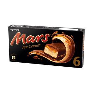 Inghetata cu lapte si caramel cu glazura de cacao Mars, 6 x 40g