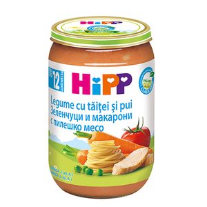 Meniu Hipp Legume cu taitei si pui, de la 12 luni, 220 g