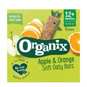 Batoane Organix Goodies din cereale-mere, portocale, de la 1 an, 6 x 30 g