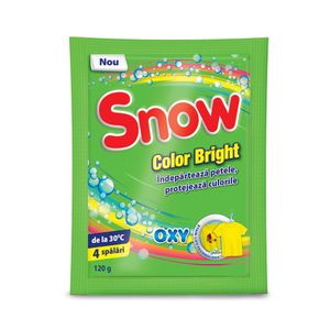 Pudra pentru indepartarea petelor de pe rufele colorate Snow, 120 g