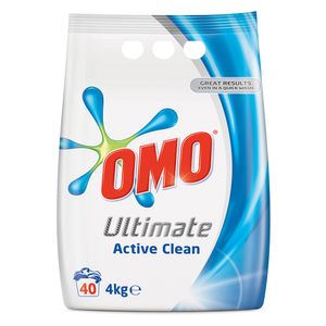 Detergent pudra Omo Ultimate Active Clean, 40 spalari, 4 kg