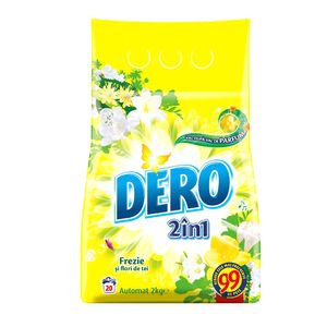 Detergent Dero 2in1 frezie si flori de tei, 20 spalari, 2 kg