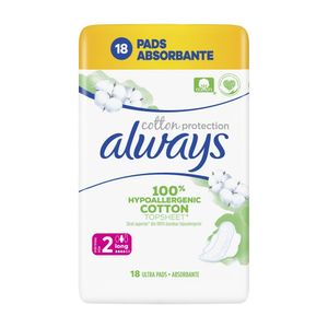 Absorbante Always Naturals Cotton Protection Long, 18 bucati