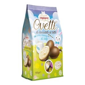 Oua de ciocolata Crispo cu crema de lapte, 150g