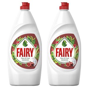 Pachet Promo: 2 x Detergent de vase Fairy Pomegranate & Red Orange 800 ml