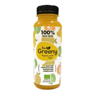 Suc eco de portocale, mere, mango Bio Greeny, 250 ml