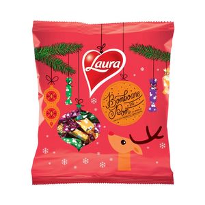 Bomboane pentru pom cu aroma de ciocolata, mere si portocale Laura, 36 x 184g