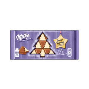 Ciocolata Milka cu lapte alpin si ciocolata alba, 100 g