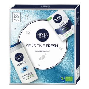 Set pentru cadou Nivea Men Sensitive Fresh: Gel de dus si after shave