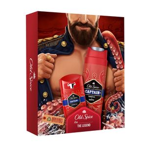 Set pentru cadou Old Spice Dark Captain: Deodorant solid si gel de dus