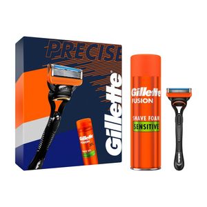 Set pentru cadou Gillette Fusion Precise: Aparat si gel de ras