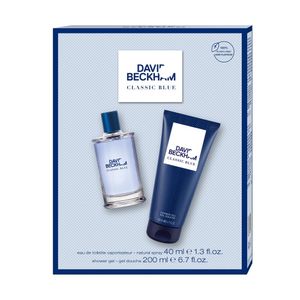 Set pentru cadou David Beckham Classic Blue: Apa de toaleta si gel de dus