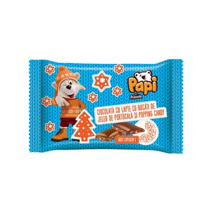 Papi Tableta ciocolata cu lapte, jeleu portocale si popping candy 80g