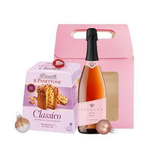 Pachet pentru cadou Classic: bautura, cozonac panettone